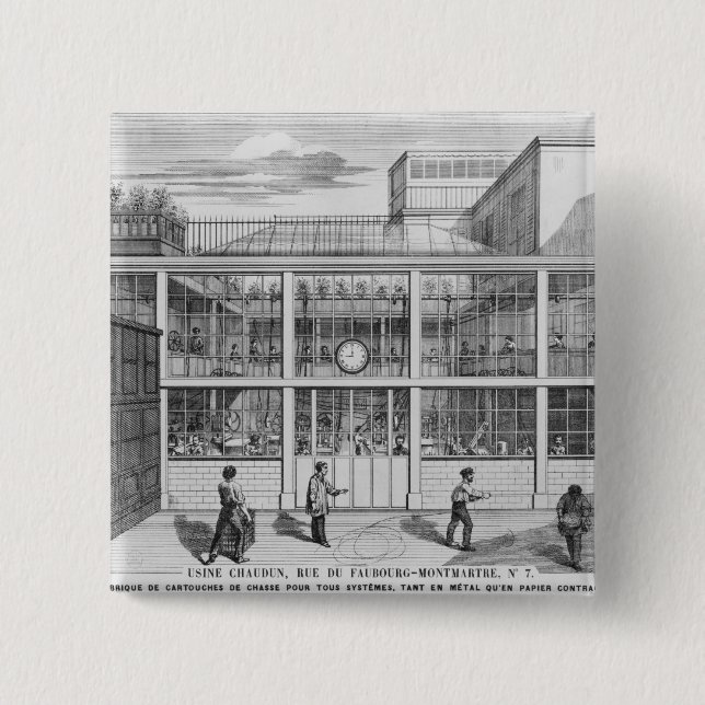 Bóton Quadrado 5.08cm Fábrica para cartuchos da espingarda, Usine (Frente)