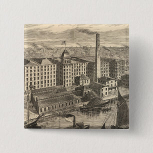 Bóton Quadrado 5.08cm Fabricante de algodão de novo