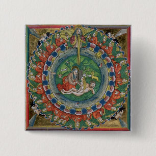 Bóton Quadrado 5.08cm Fac-simile a cópia da véspera criada deus do 2:22