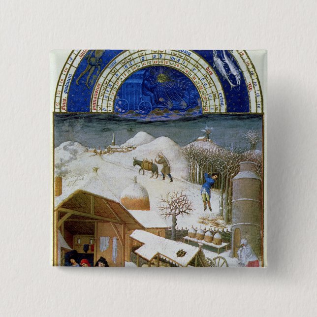 Bóton Quadrado 5.08cm Fac-símile de fevereiro (Frente)