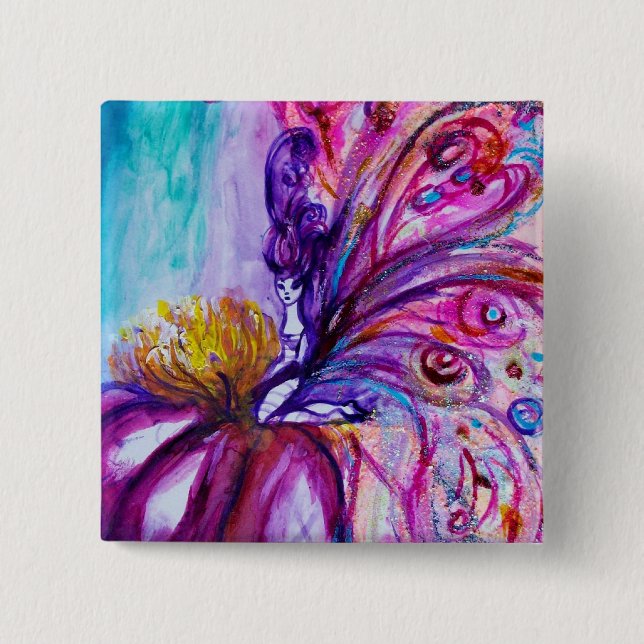 BÓTON QUADRADO 5.08CM FAIXA DE FLUXO CUTÂNICO EM PINCO, ESPUMANTES DOURA (Frente)