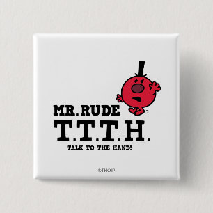 Bóton Quadrado 5.08cm Fale Com A Mão