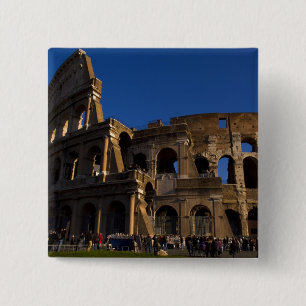 Bóton Quadrado 5.08cm Famous Colosseum in Roma Italy Landmark