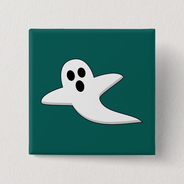 Bóton Quadrado 5.08cm Fantasma Fofo (Frente)