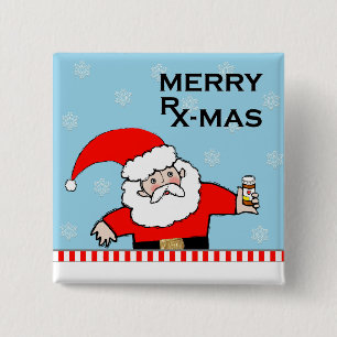 Bóton Quadrado 5.08cm Farmacêutico Engraçado