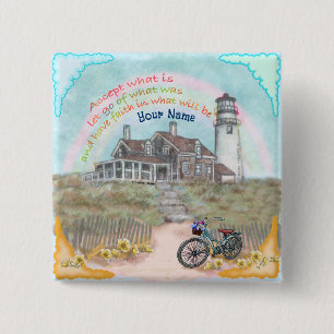 Bóton Quadrado 5.08cm Farol de Aceitação