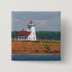 Bóton Quadrado 5.08cm Farol de North Umberland em Prince Edward