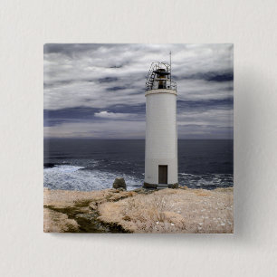 Bóton Quadrado 5.08cm Farol   Galiza de Laxe, espanha