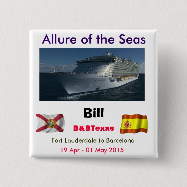 Bóton Quadrado 5.08cm Fascínio Ta (Frente)