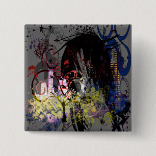 Bóton Quadrado 5.08cm Fashion Diva Swirled