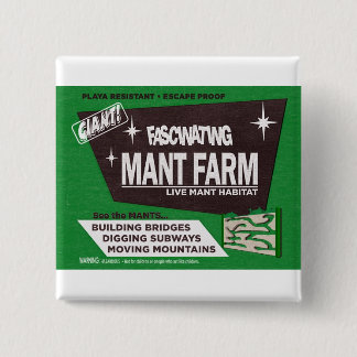 Bóton Quadrado 5.08cm Fazenda de Mant o botão