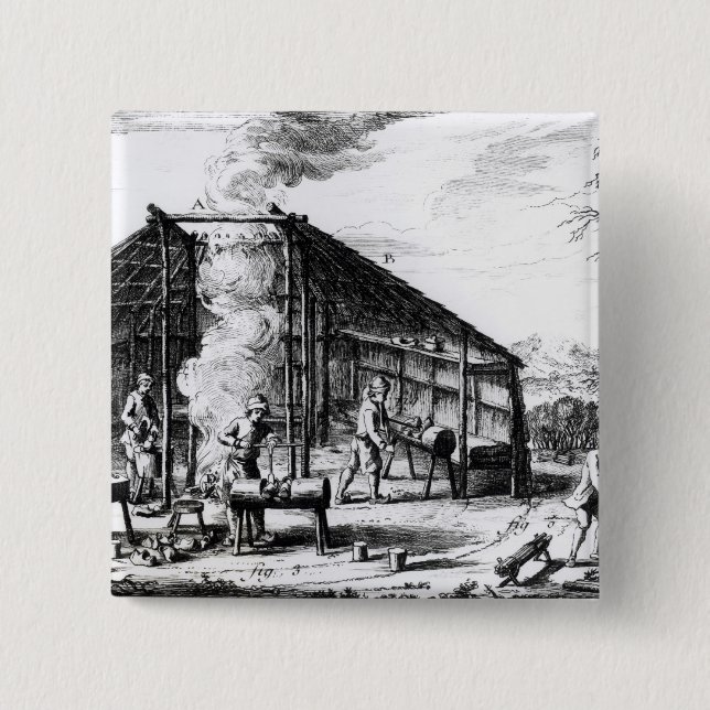 Bóton Quadrado 5.08cm Fazer da obstrução (Frente)