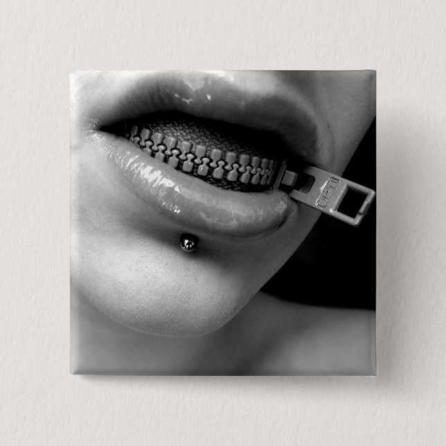 Bóton Quadrado 5.08cm Feche-o botão (Frente)