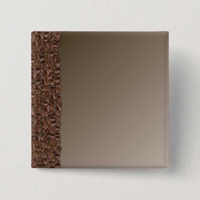 Bóton Quadrado 5.08cm Feijões de café (Frente)