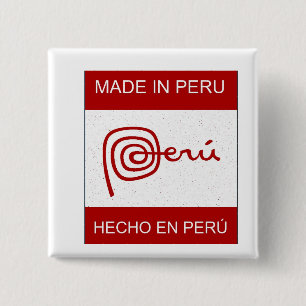 Bóton Quadrado 5.08cm Feito em Peru