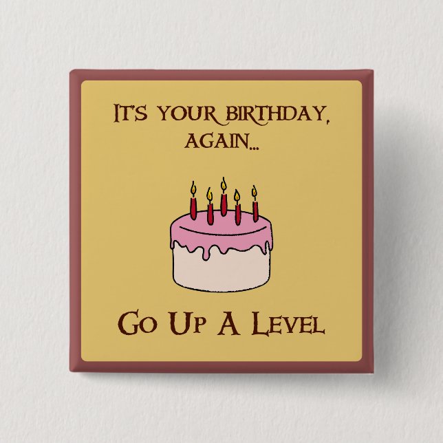 Bóton Quadrado 5.08cm Feliz aniversário do Munchkin! (Frente)