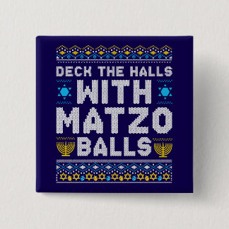 Bóton Quadrado 5.08cm Feliz Chrismukkah Natal Judaico Hanukkah