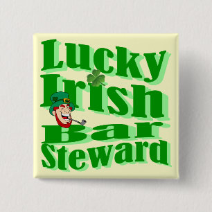 Bóton Quadrado 5.08cm Feliz Dia de São Patrício irlandês