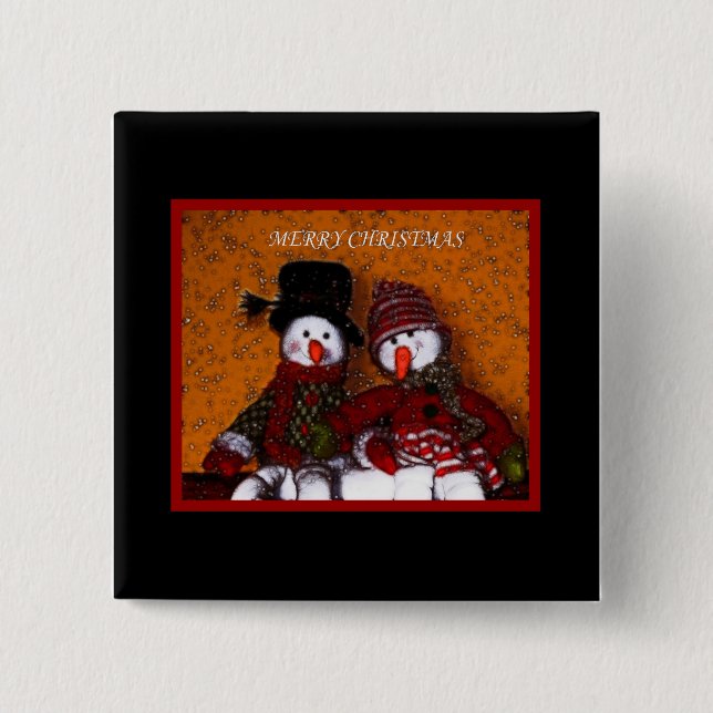 BÓTON QUADRADO 5.08CM FELIZ NATAL (Frente)