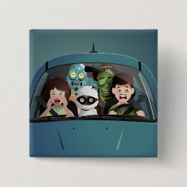 Bóton Quadrado 5.08cm Férias Familiares Engraçadas Pesadelos