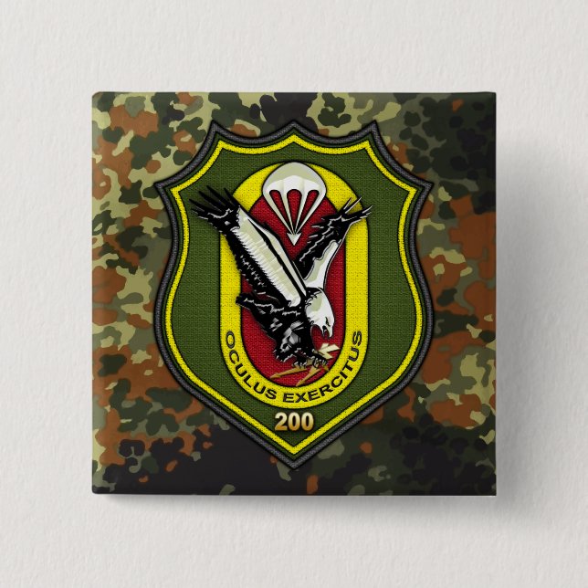 Bóton Quadrado 5.08cm Fernspählehrkompanie 200 [FSLK200] (Frente)