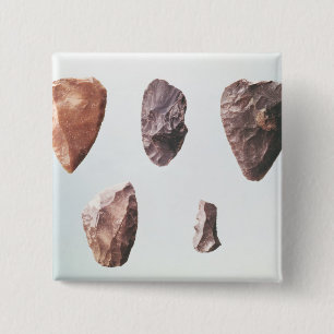 Bóton Quadrado 5.08cm Ferramentas de pedra pré-históricas, de Grotte d