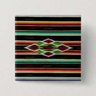 Bóton Quadrado 5.08cm Festa espanhola tradicional geral mexicana Serape