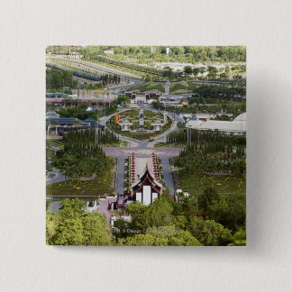 Bóton Quadrado 5.08cm Festival da flor de Ratchaphruek