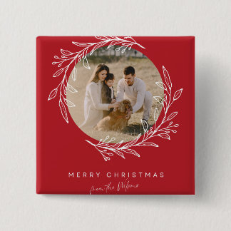 Bóton Quadrado 5.08cm Festive Cheer Pin! ✨ Custom Christmas Button Badge