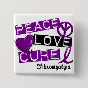 BÓTON QUADRADO 5.08CM FIBROMIALGIA DA CURA DO AMOR DA PAZ