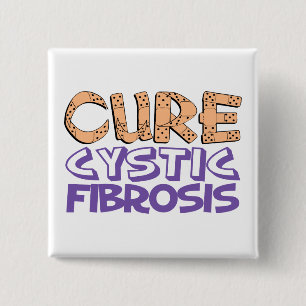 Bóton Quadrado 5.08cm Fibrose cística da cura