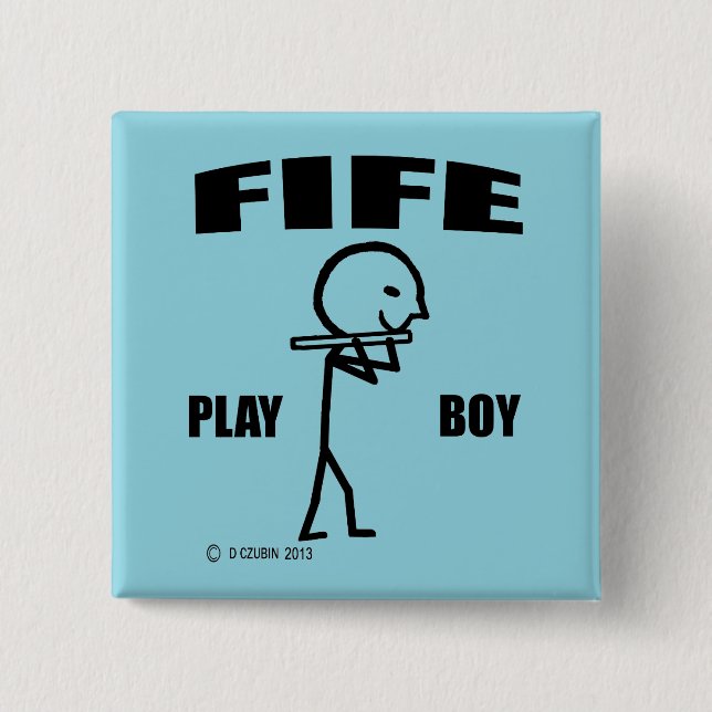 Bóton Quadrado 5.08cm Fife Play Boy (Frente)