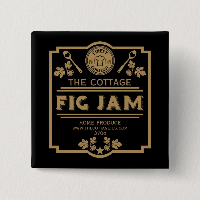 Bóton Quadrado 5.08cm Fig Jam Seller (Frente)