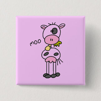 Bóton Quadrado 5.08cm Figura camiseta e presentes da vara da vaca
