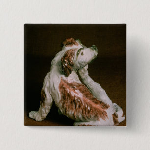 Bóton Quadrado 5.08cm Figura de Derby de um spaniel de rei Charles