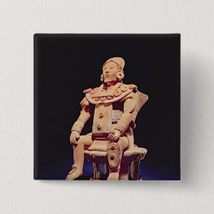 Bóton Quadrado 5.08cm Figura de um guerreiro no regalia completo