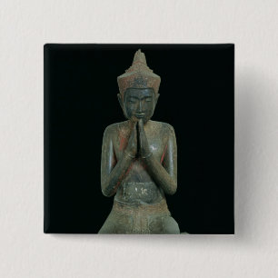Bóton Quadrado 5.08cm Figura Praying do ajoelhamento