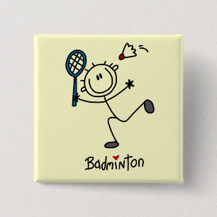 Bóton Quadrado 5.08cm Figura t-shirt e presentes da vara do Badminton