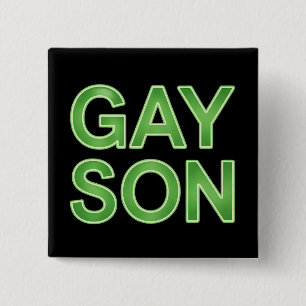 Bóton Quadrado 5.08cm Filho Gay Engraçado Orgulho LGBTQ