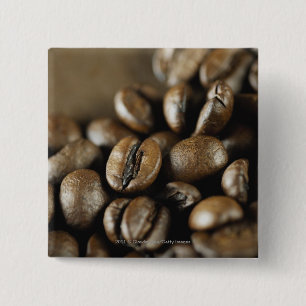 Bóton Quadrado 5.08cm Fim-acima de feijões de café