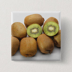 Bóton Quadrado 5.08cm Fim-acima de frutas de quivi