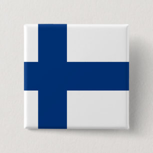 Bóton Quadrado 5.08cm Finlândia (finlandês) Flag