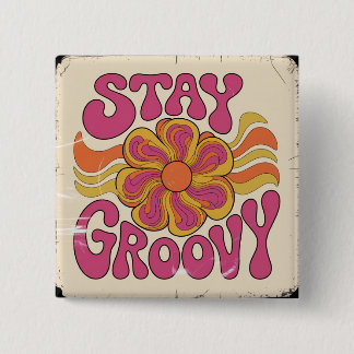Bóton Quadrado 5.08cm Fique Groovy