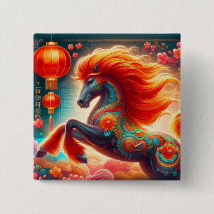 Bóton Quadrado 5.08cm Fire Horse