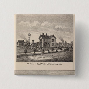 Bóton Quadrado 5.08cm First National Bank, Kansas