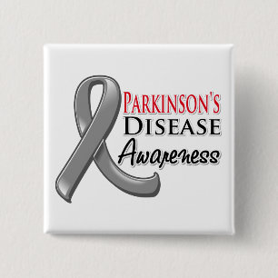 Bóton Quadrado 5.08cm Fita da consciência da doença de Parkinsons
