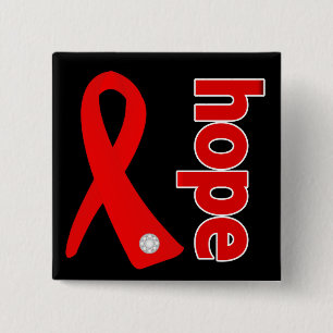 Bóton Quadrado 5.08cm Fita da esperança do cancer de sangue