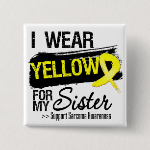 Bóton Quadrado 5.08cm Fita do Sarcoma para minha irmã