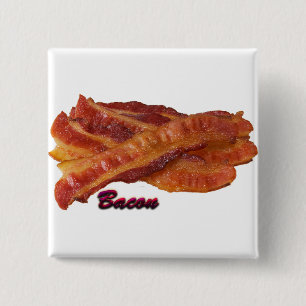Bóton Quadrado 5.08cm Fitas de Bacon