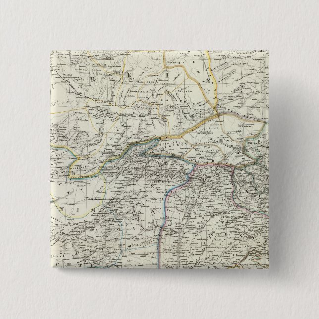 Bóton Quadrado 5.08cm Flandres do Sul da Ásia (Frente)